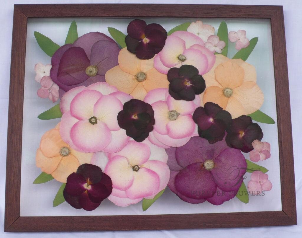 Pressed Flowers in Floating Glass Frame